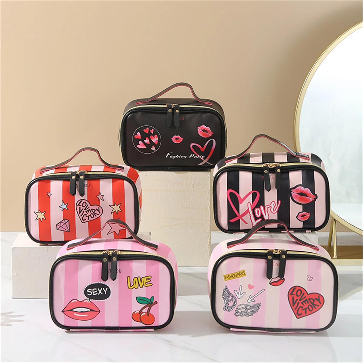 LFMAKE Toiletry Bag for Women 3PCS/Set Multifunctional Women's Cosmetic Bags  Travel Organizer Makeup Case - AliExpress