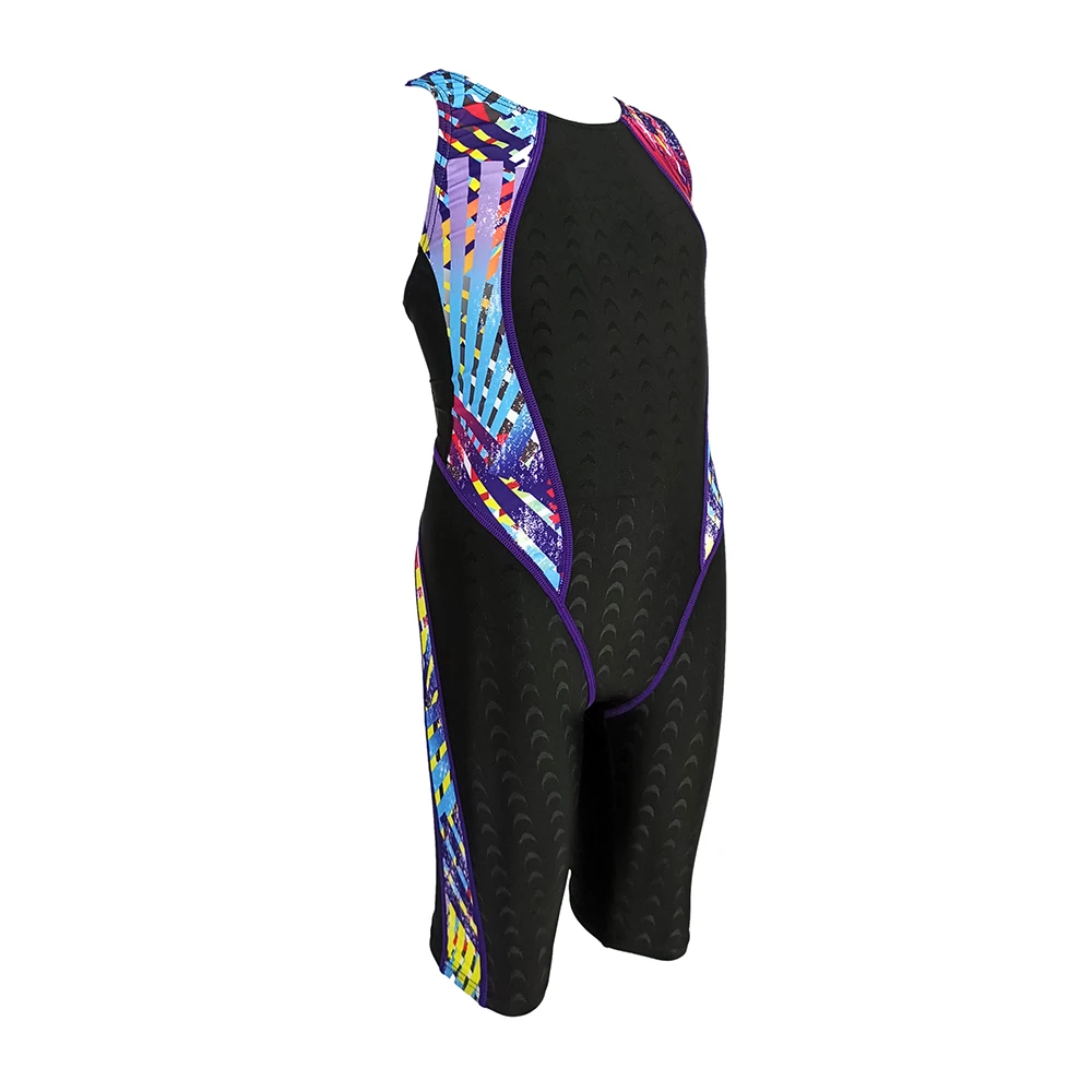 

BanFei Профессиональный слитный купальник для детей, купальник для девочек, Быстросохнущий 2023, Детские Длинные плавки до колена, боди