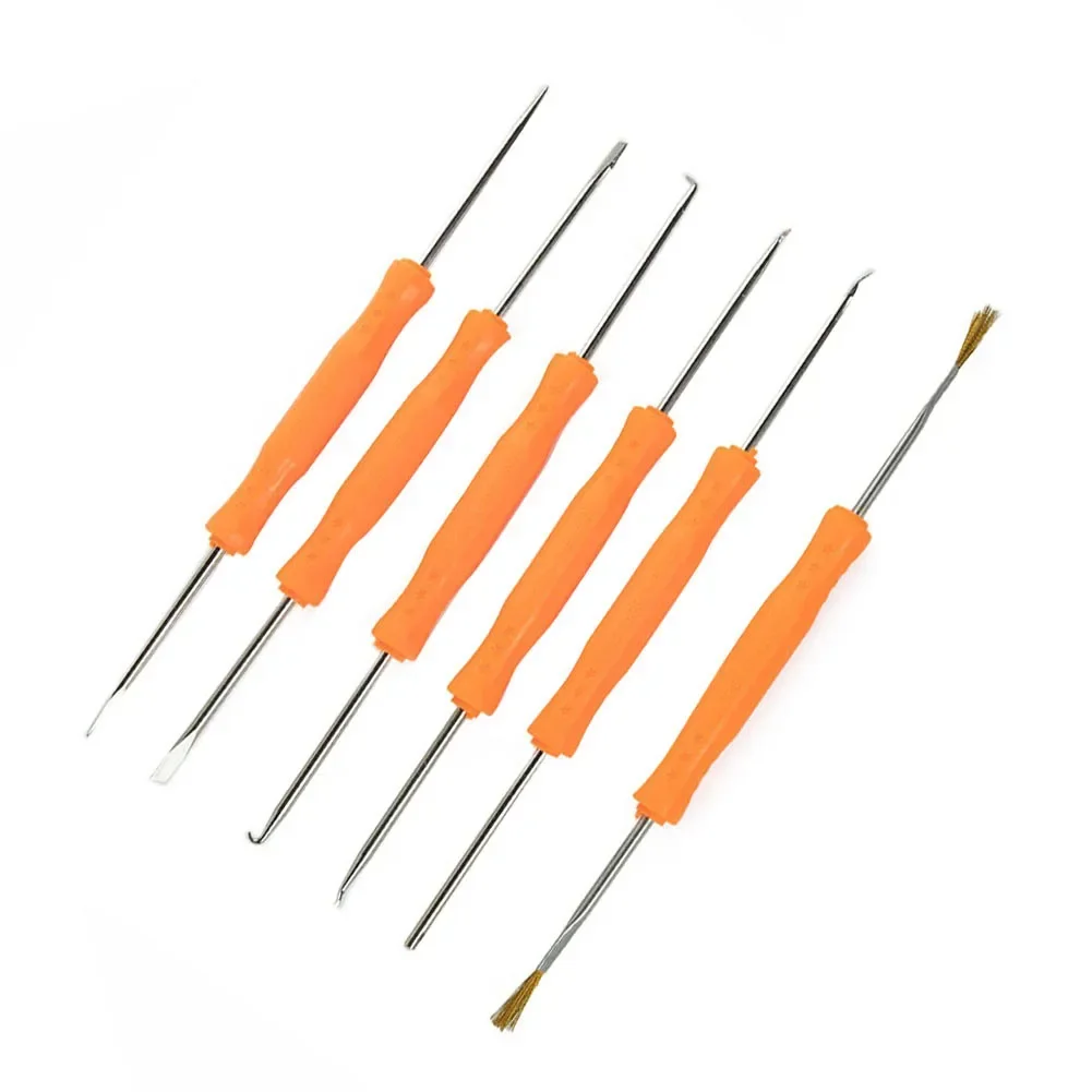 Repairing Tools Welding Tool Etc. And For Precision Work 6pcs Awl Brush Chrome Vanadium Steel Curved Needle Fork