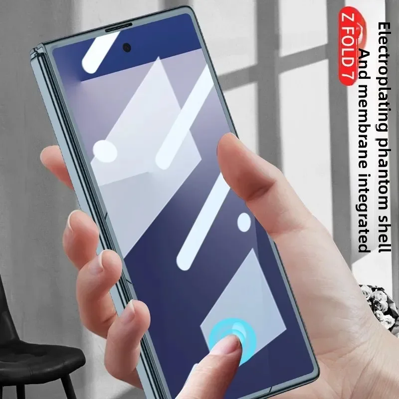Sleek Transparent Hard PC Electroplated Frame Phone Cover with Screen Protector