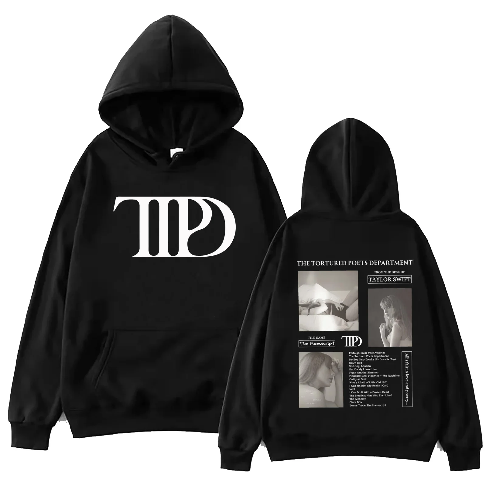 

The Tortured Poets Department Hoodie All's Fair in Love and Poetry Sweatshirt Pullover Tops Fans Gift