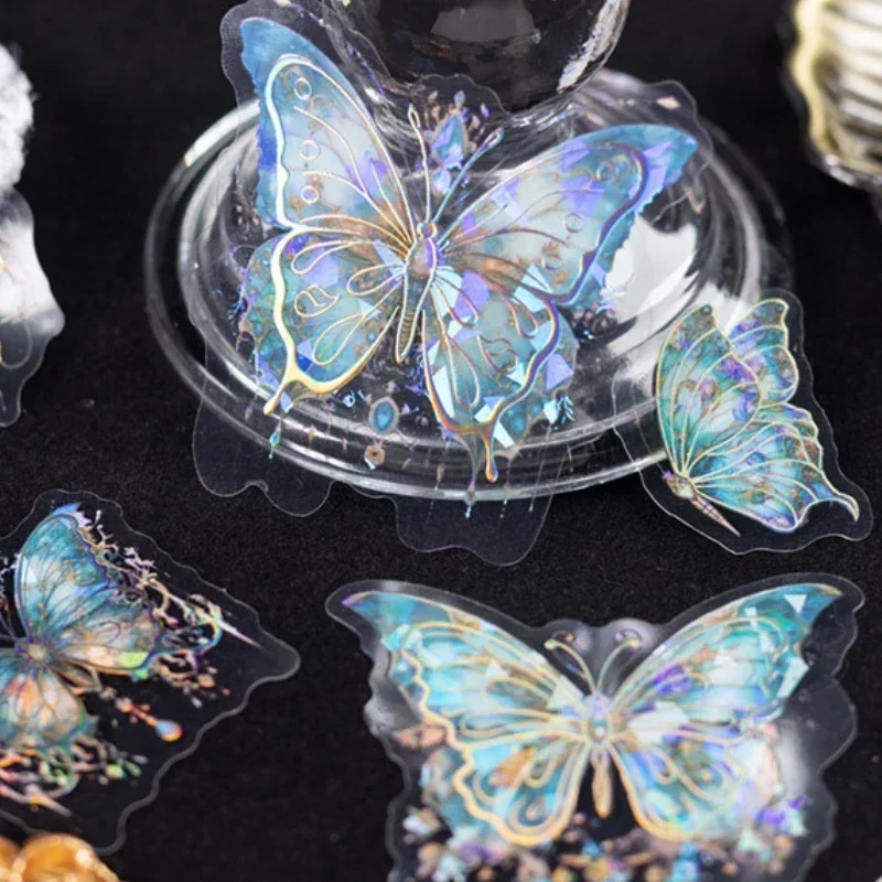 30Pcs/pack Retro Butterfly Stickers Decorative Hand Account Scrapbooking Material Label Diy Diary Album Stickers