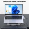 USB to 4 USB 2.0 3.0 5G HUB Multi Port OTG Expansion 4 in 1 Right Side USB Dock Station for PC Laptop Notebook Computer PC Data 5