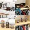 Acrylic Clear Round Storage Box Stackable Belt Rack Display Holder for Watch Jewelry Cosmetics Bracelets Rings Craft Toys Ties 5