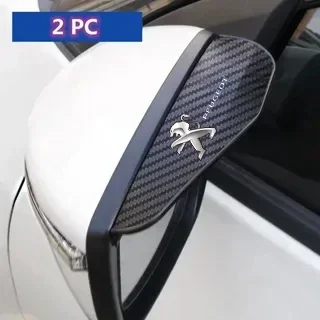 Rearview mirror carbon fiber waterproof passport For Peugeot 308 408 508 RCZ 208 3008 2008 206 207 307 Car Gadgets 2Pcs
