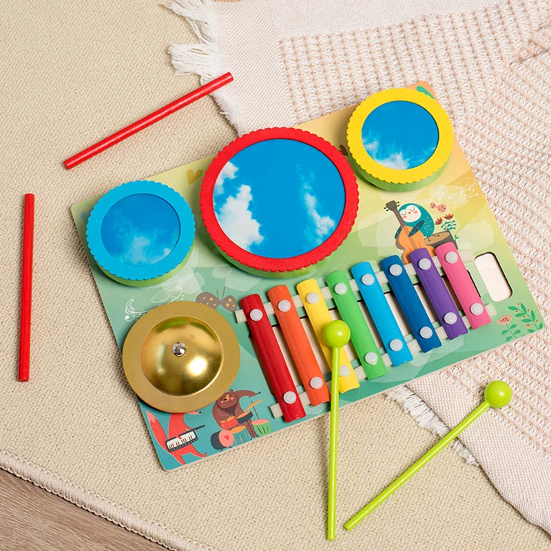 Children Wooden Montessori Musical Toys Percussion Musical Instrument Piano Musical Learning Infant Sensory Education Kids Toys 4