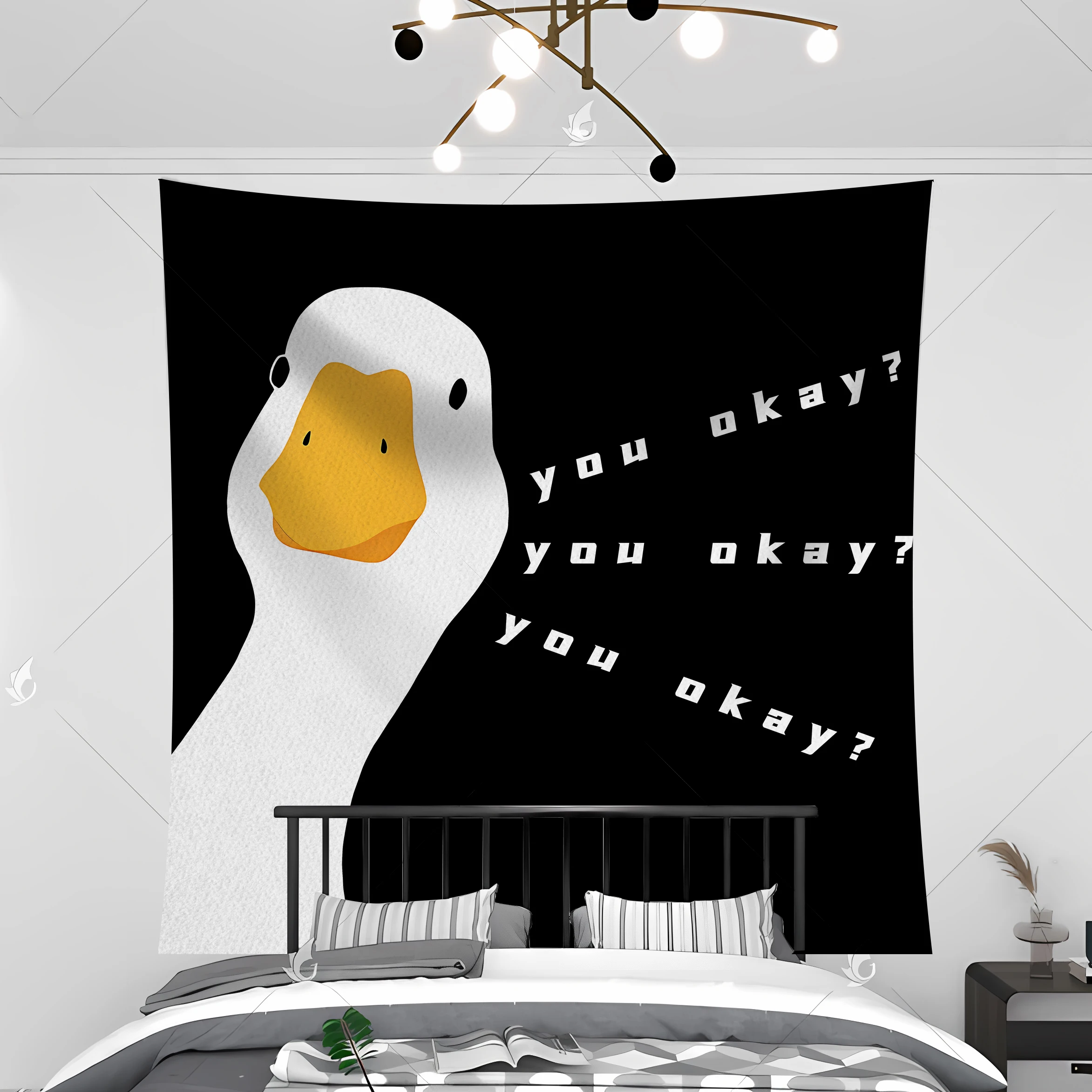 

Peace Is Never An Optionduck Decoration Background Wall Hanging Home Tapestry Sofa