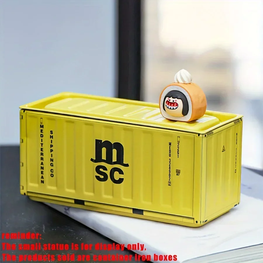 Iron Storage Container Compact Desktop Organizer Office Supply Metal Box