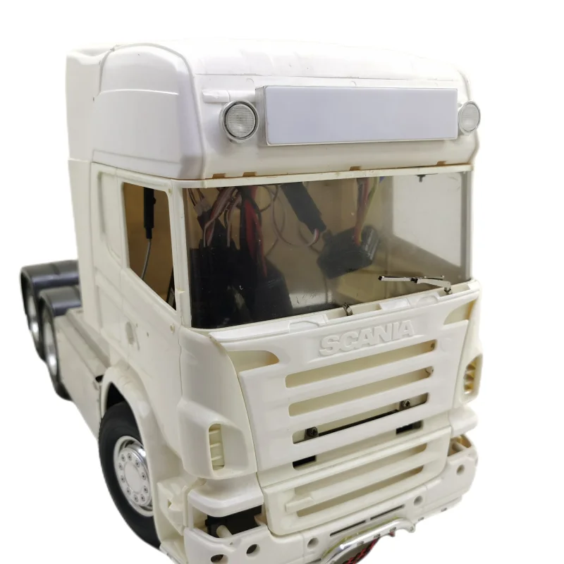 LED Angel Eyes Light Front Headlight Dome Lamp For 1/14 Tamiya RC Truck SCANIA ACTROS MAN TGX VOLVO AROCS Tamiya LESU Parts 5