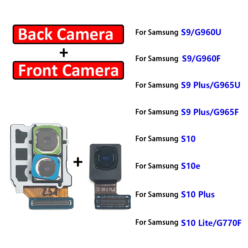 

10 шт. для Samsung S10e S10 Lite S9 Plus G960F G960U G965F G965U G770F Замена задней передней камеры гибкий кабель основной камеры