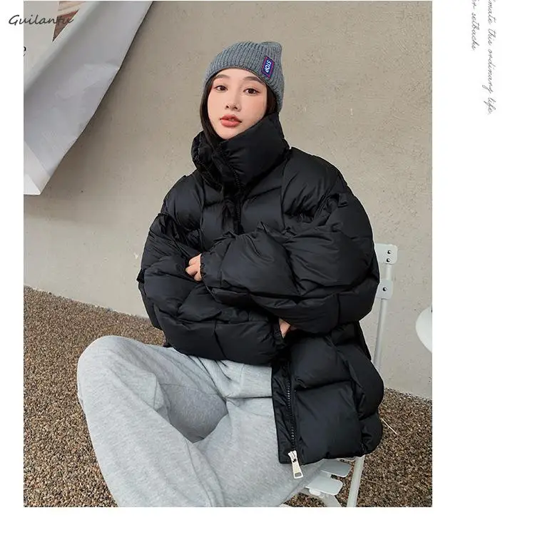 Parka invernale oversize allentato piumino caldo da donna soprabito cappotto imbottito in cotone spesso femminile taglie forti casual femminile freddo_voghion.com