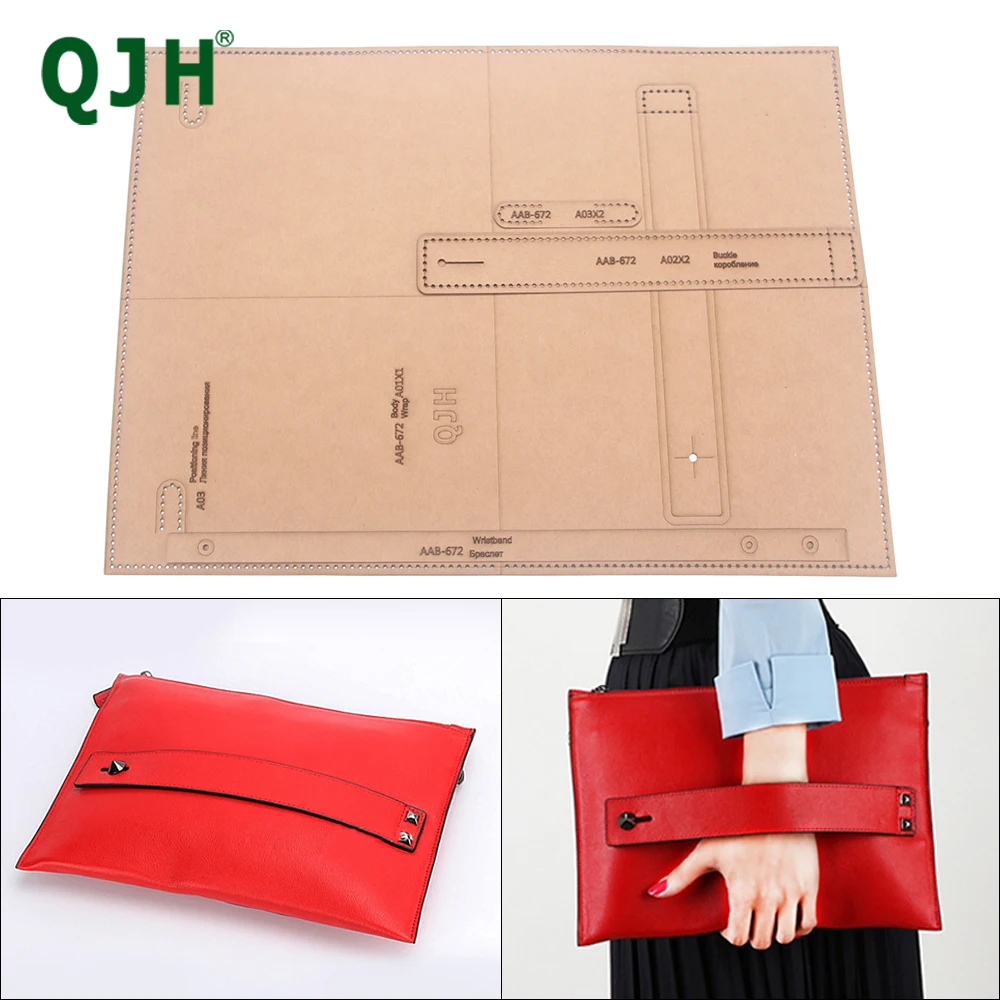 QJH Clutch Bag Briefcase Crossbody Shoulder Wallet DIY Handmade