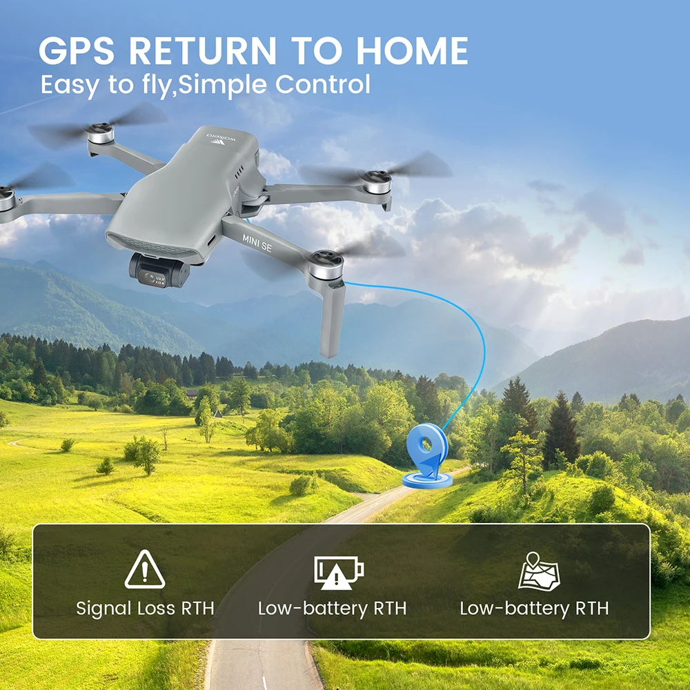 Walkera T210 MINI SE 드론, 3 축 짐벌, 4k 30fps HD 카메라, GPS, FPV, 249g 시각적 광학 흐름 포지셔닝, RC 쿼드콥터 완구, 신제품