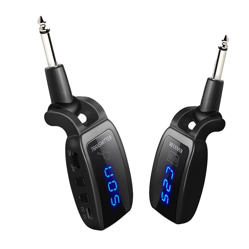 

Беспроводная гитарная система, USB Перезаряжаемый светодиодный экран, УВЧ беспроводной гитарный передатчик, приемник для электрогитары