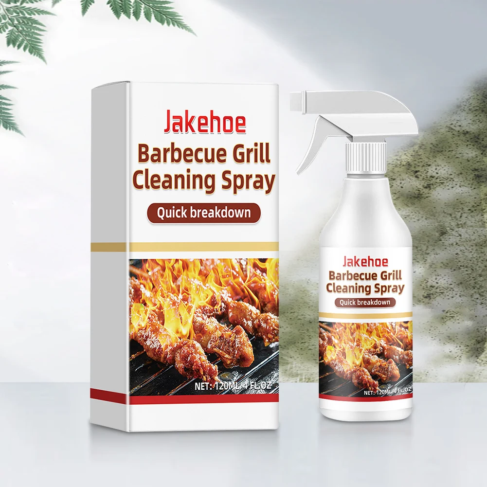 120ml Grate Cleaner Spray Multipurpose BBQ Cleaning Spray Cleans Burnt Food Grills Dirt Oil Cleaning for Outdoor Barbecue