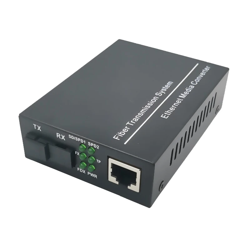 Media converter fiber optical to rj45 UTP 1310/1550 fiber to ethernet switch 10/100M Fibra Optica Transceiver