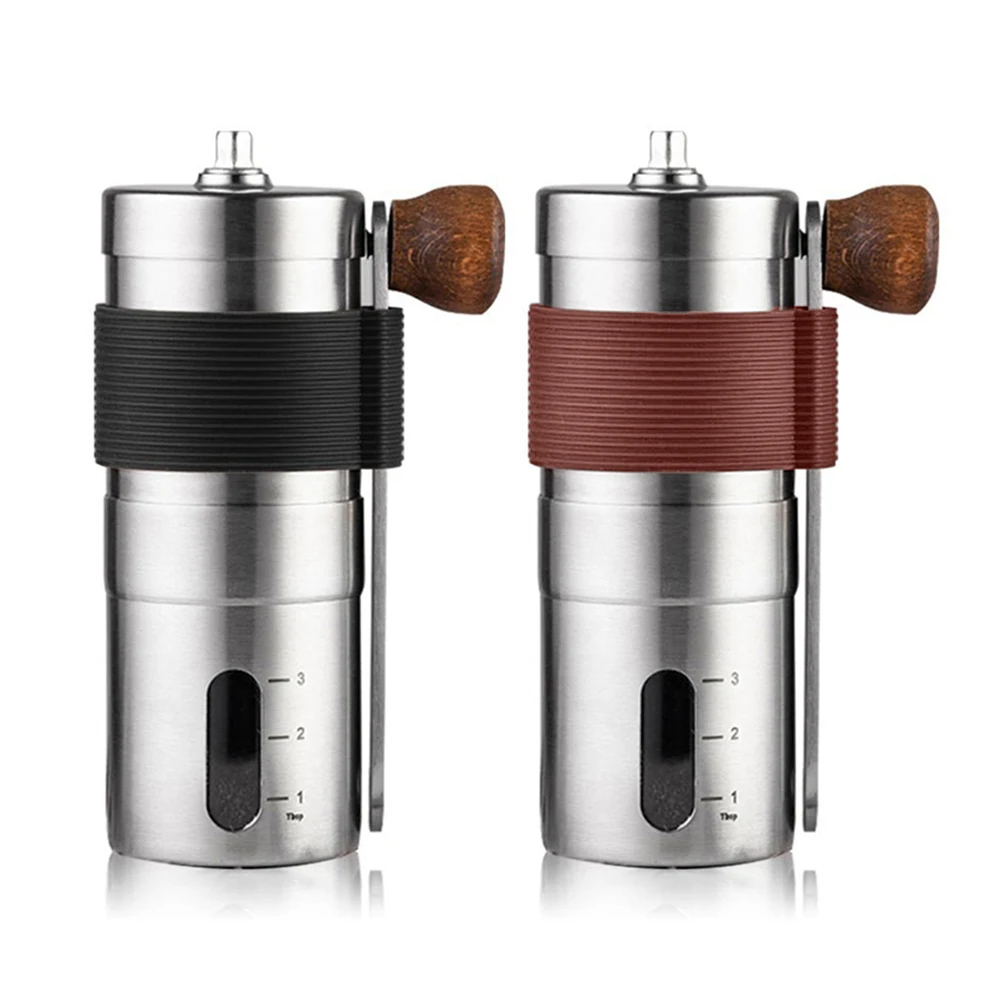 Home Portable Manual Coffee Grinder Retro Stainless Steel Coffee Hand Grinder Mill Coffee Beans Grinding Home Kitchen Machine