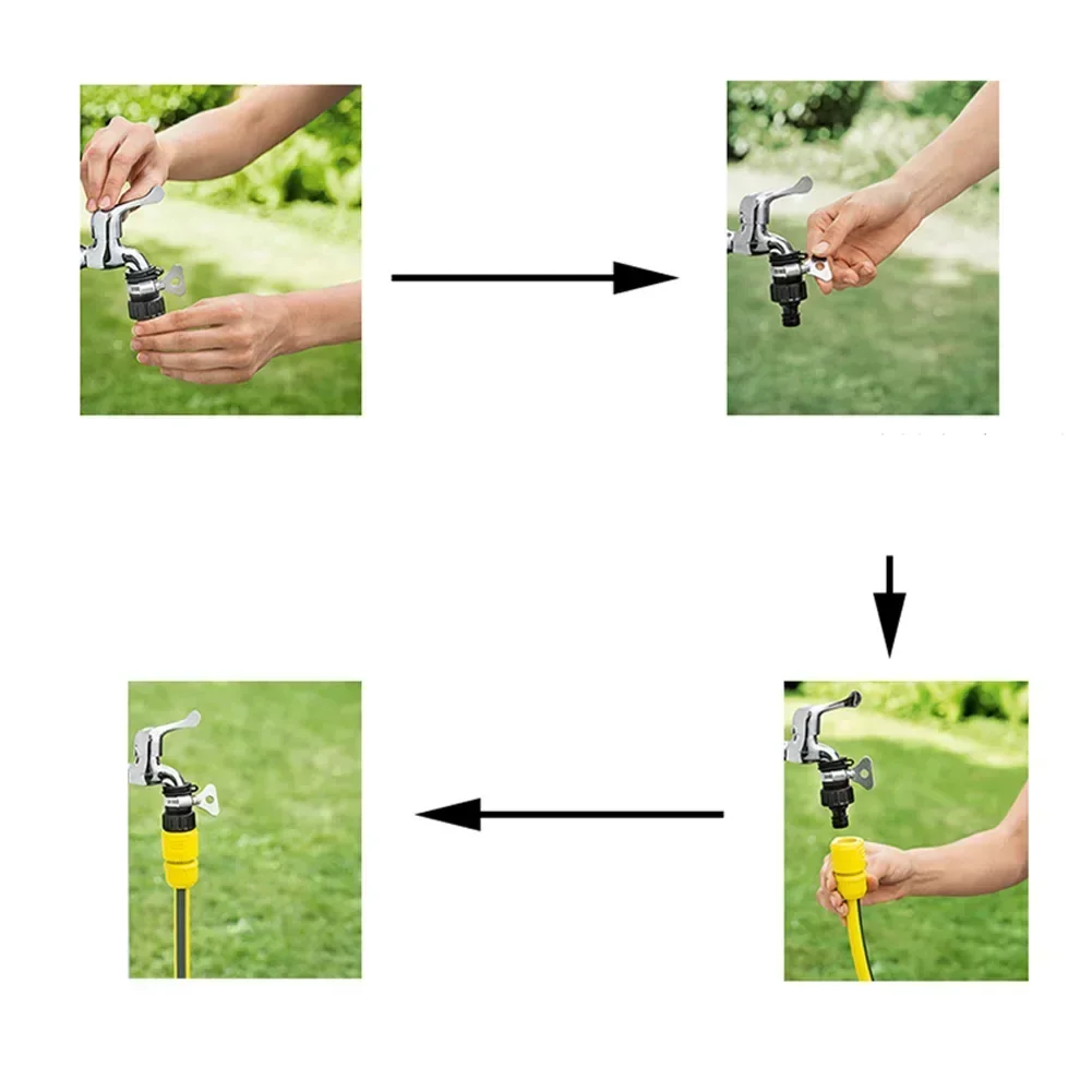 Threadless Tap Adaptor Easy Installation Without Tools Compatible with All Click Systems Fit Various Hose Diameters