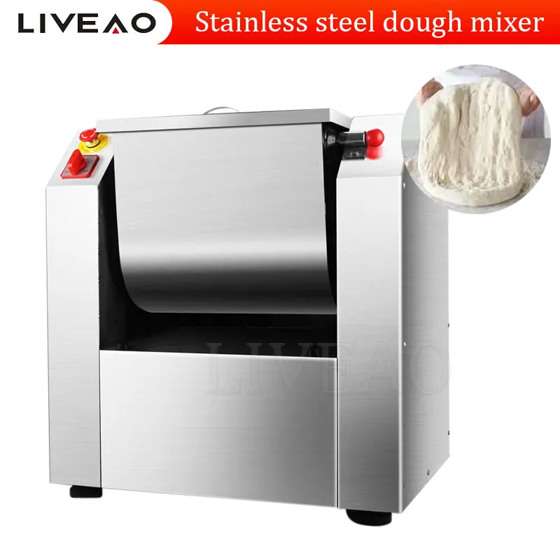 

25kg Mixing Capacity Stainless Steel Flour Mixing Machine Kitchen Dough Kneading Machine Dough Mixer