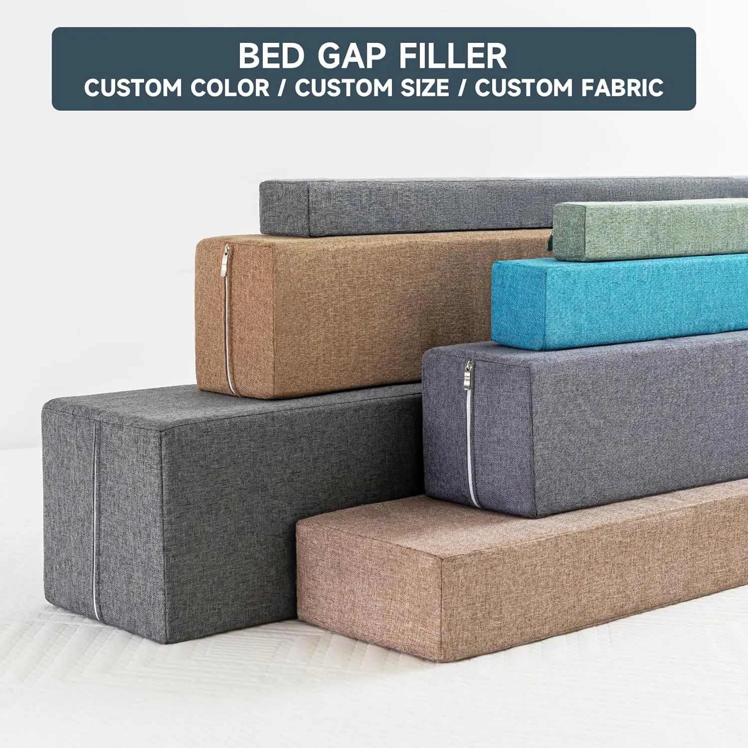 Custom Mattress Bed Gap Filler Bed Extender Headboard Pillow Closed Gap between Mattress Headboard and Wall Cushion Sofa Pad bed gap filler