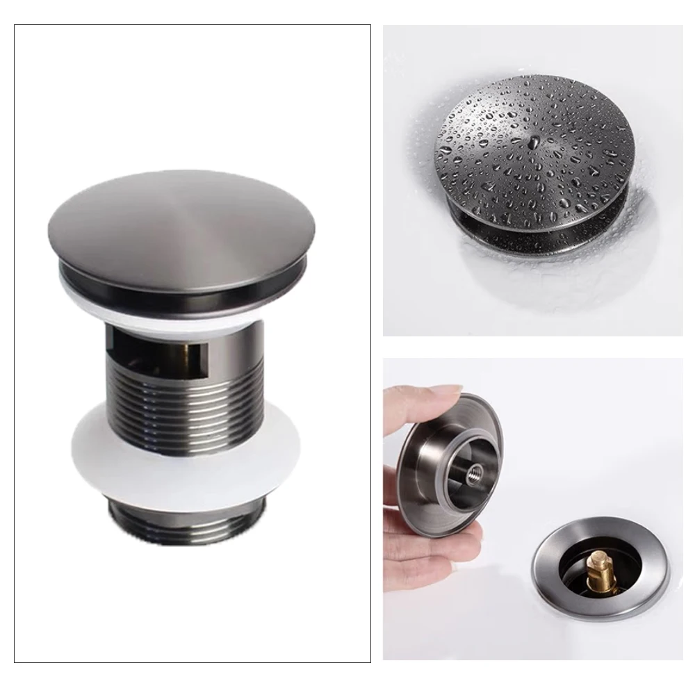 Bathroom Pop Up Drain Sink Waste Stopper Valve Washbasin Water Head Leaking Stopper Set Click Clack 8 Colors silicone drain stopper,drain stopper,basin drain stopper,bathroom sink stopper,bathroom sink plug,washbasin drain plug