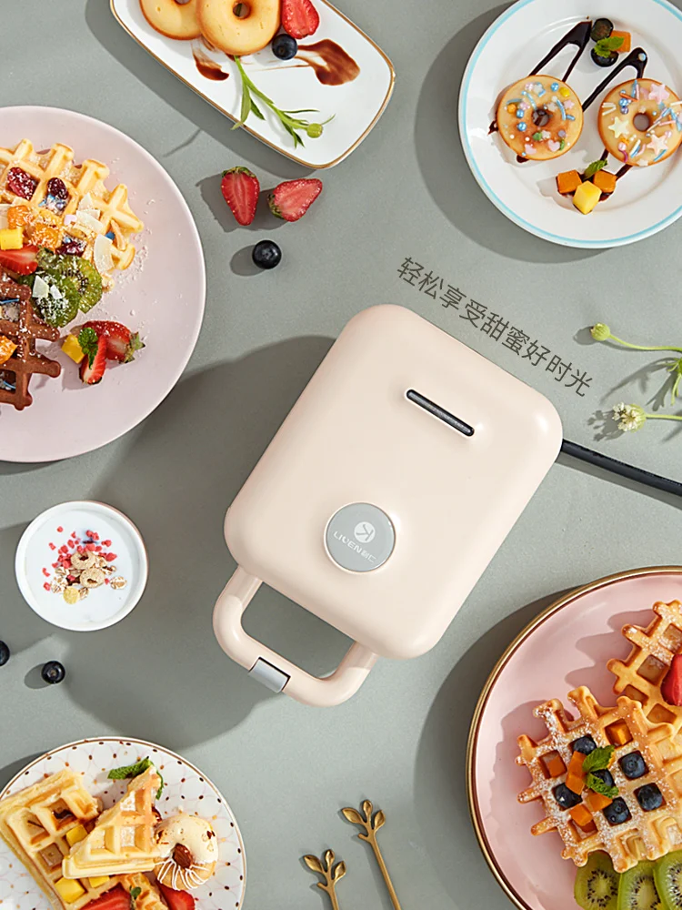 Sandwich waffle breakfast machine small multi-functional light food machine lazy home sandwich hot press toast heating 4