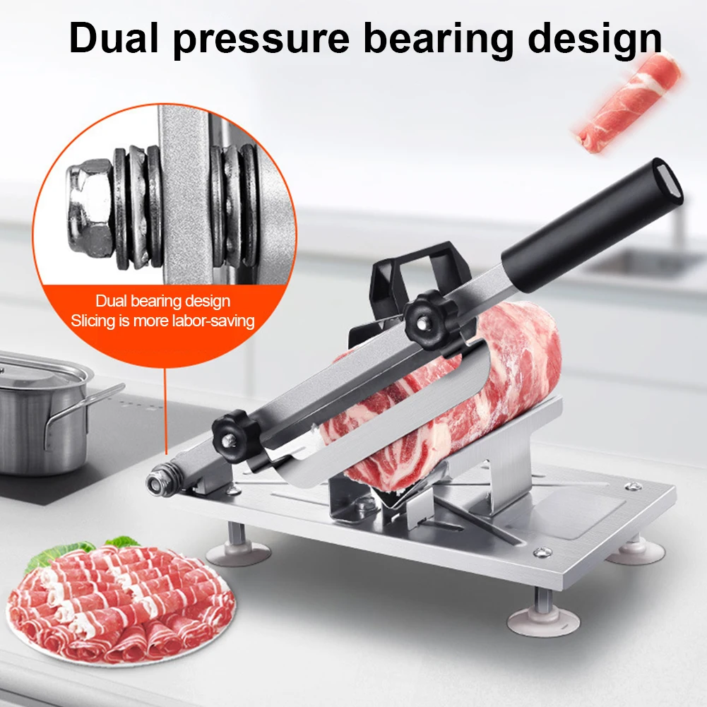 Beef  Mutton Rolls Cutter Frozen Meat Cutting Machine Stainless Steel Household Kitchen Cutting Machine Kitchen Accessories