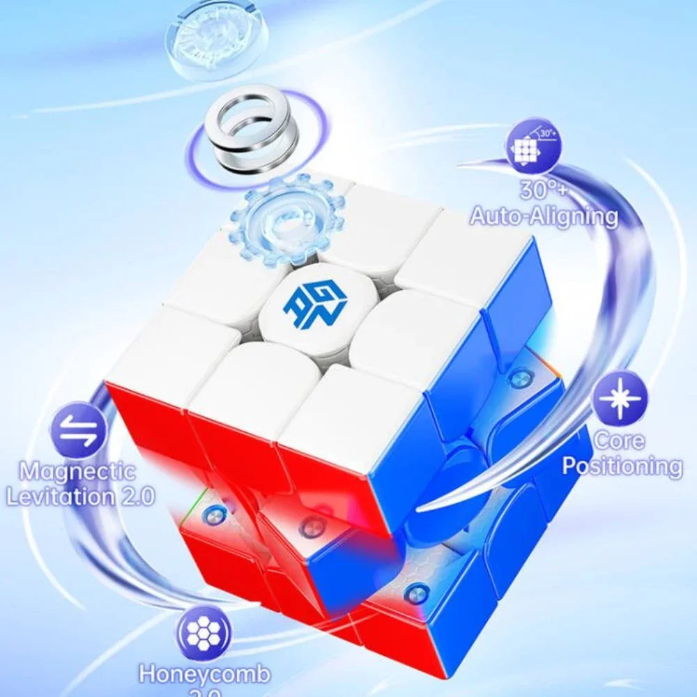 [JudyCube] GAN 356 Maglev UV 3X3X3 자기 매직 스피드 큐브 스티커가 없는 전문 Fidget Toys GAN  356 M Cubo Magico 퍼즐