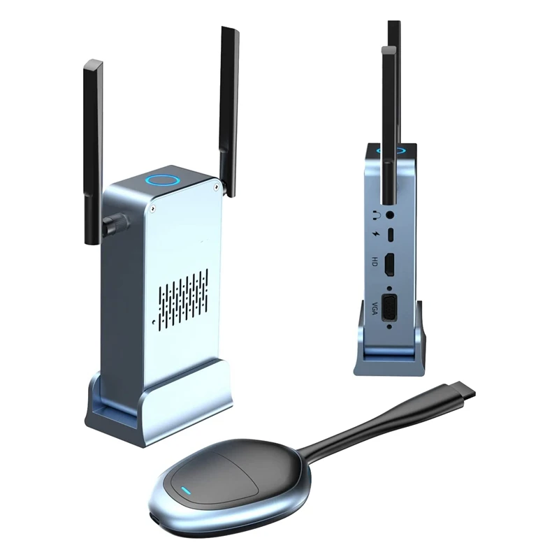 

1Set Wireless Same Screen Device 4K VGA Converter Adapter Support 2.4/5Ghz Plastic