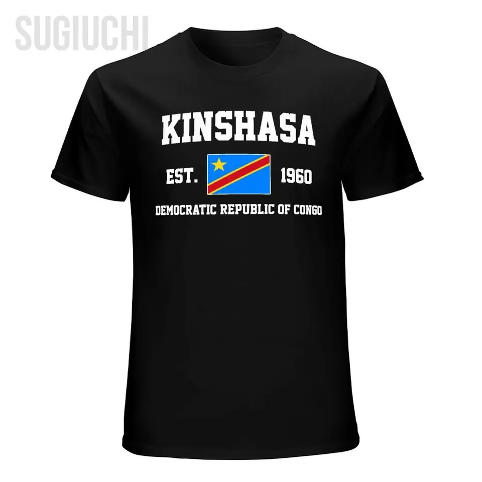 T-shirt Love RDC Drapeau Afrique – Neuf, Plusieurs Tailles S-3XL