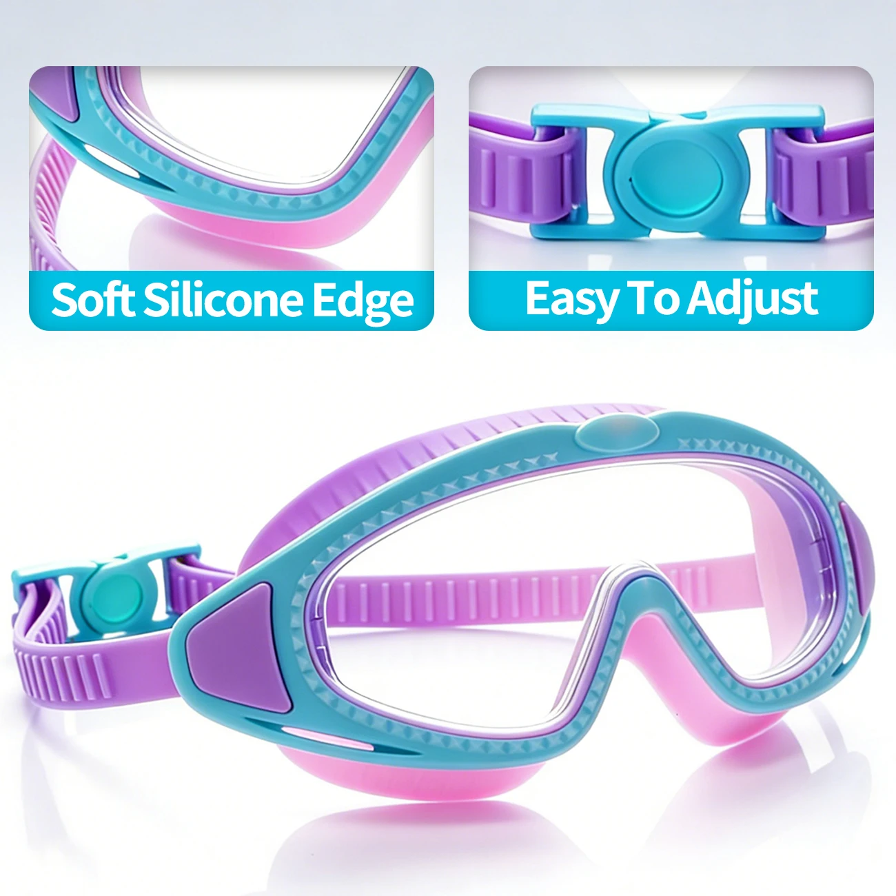 High-Definition Large Frame Anti-Fog UV Protection Swimming Goggles