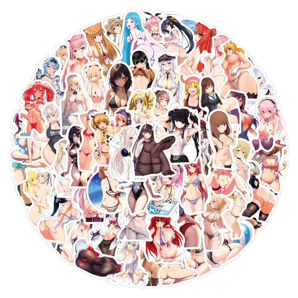 120Pcs Adult Sexy Hentai Anime Stickers Waifu Cool Waterproof Decals for Car Motorcycle Luggage Laptop Kawaii Wall Art