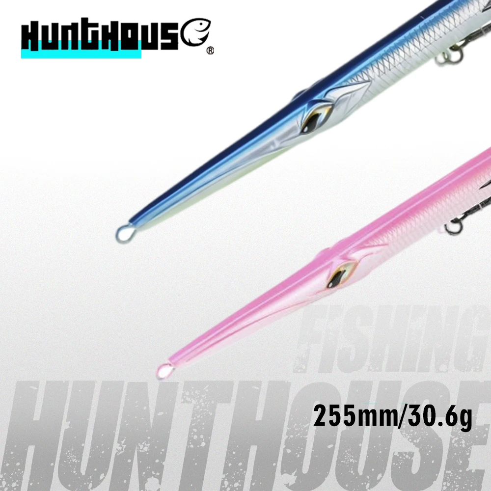 Hunthouse 2 Stück Meeres-Trolling-Angelköder 255mm/30,6g Salzwasser-Sinkköder Harter Nadelköder Swimbait für Blaufisch-Angelausrüstung