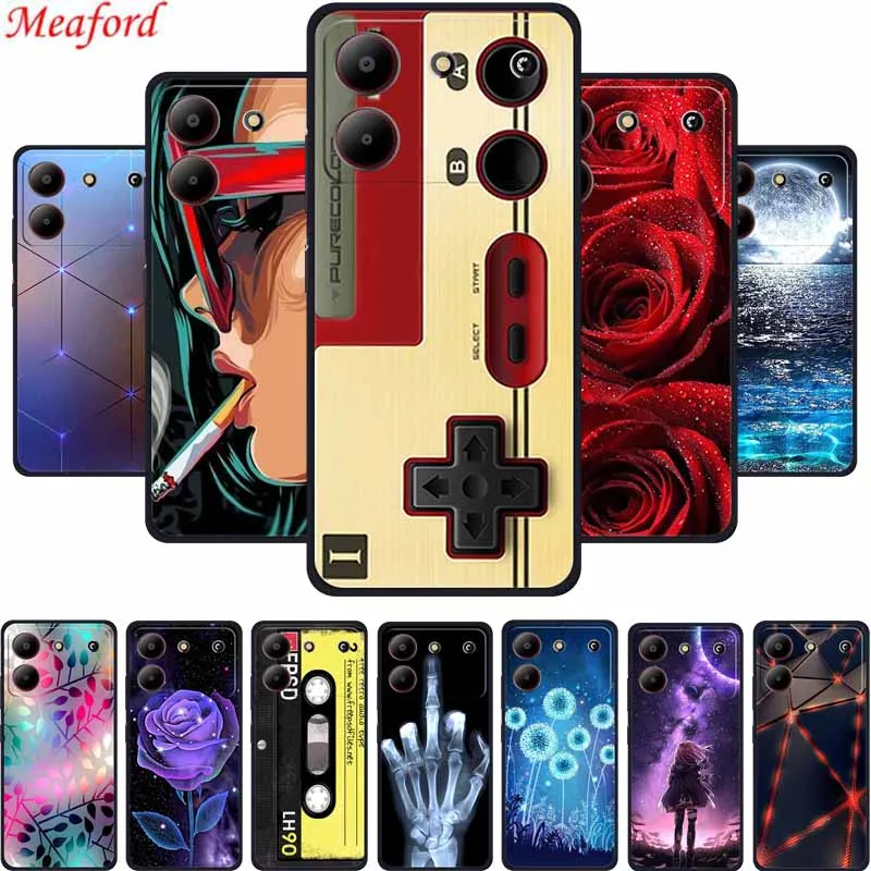 Sleek Black Silicone Soft Back Cover Case
