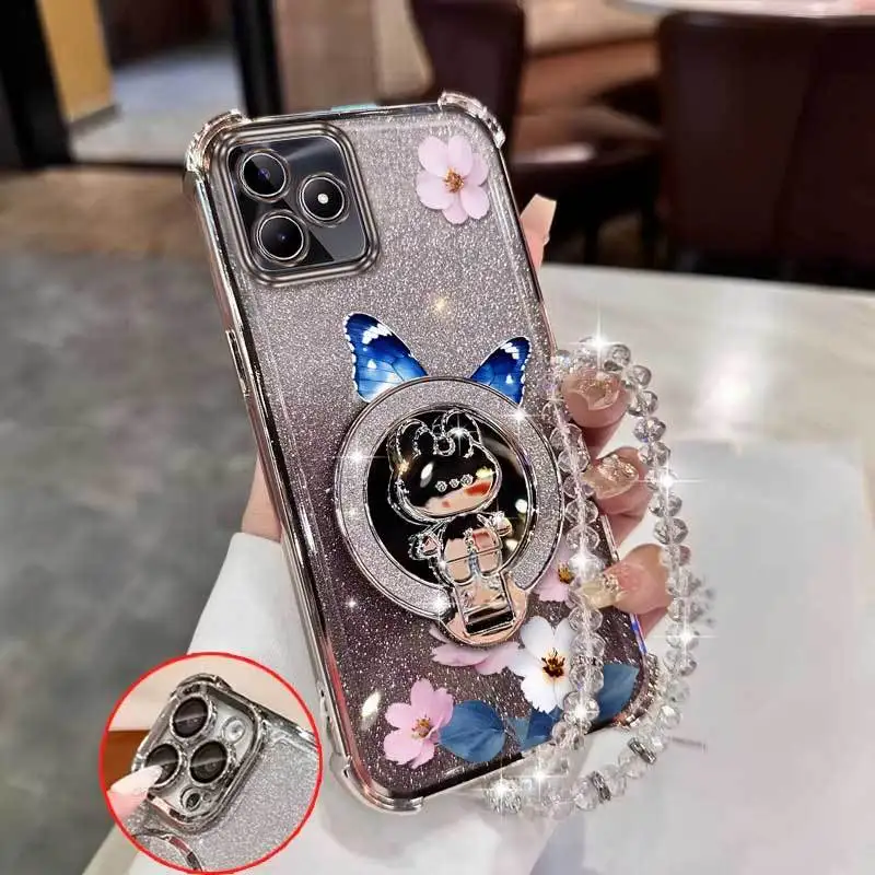 Deeply Spread Wings Phone Case with Bracket and Lanyard