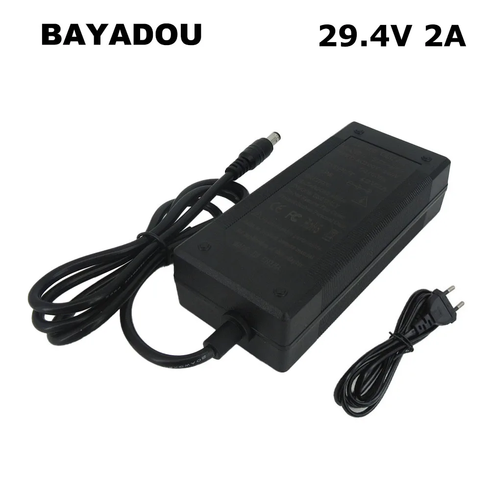 Sjt60E 24 V Li Ion Caricabatterie Ebike 7S 24 V Volt 29.4V 2A 24 V2A Bici Elettrica Scooter Litio Lipo 18650 Caricabatteria Porta Dc