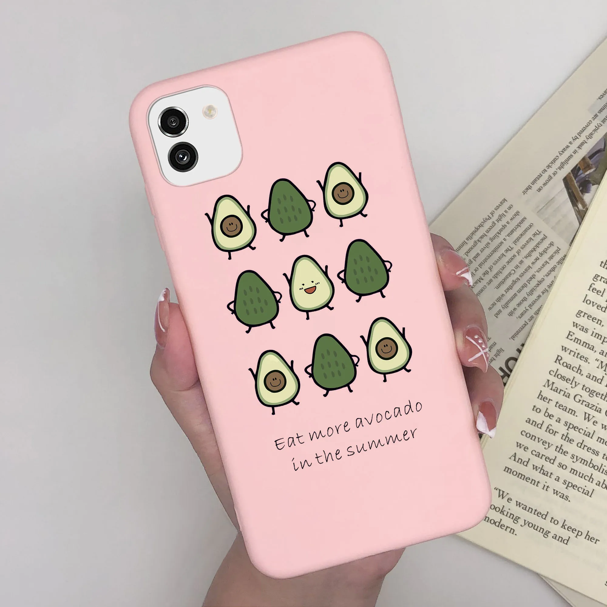 Cute Painted Soft Silicone Bumper Cover for Samsung Galaxy A03 Series