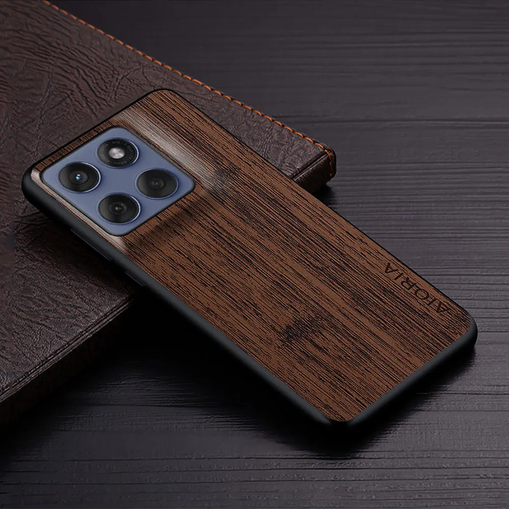 Luxury Bamboo Wood Pattern Leather Phone Case for Motorola Edge 60 Fusion