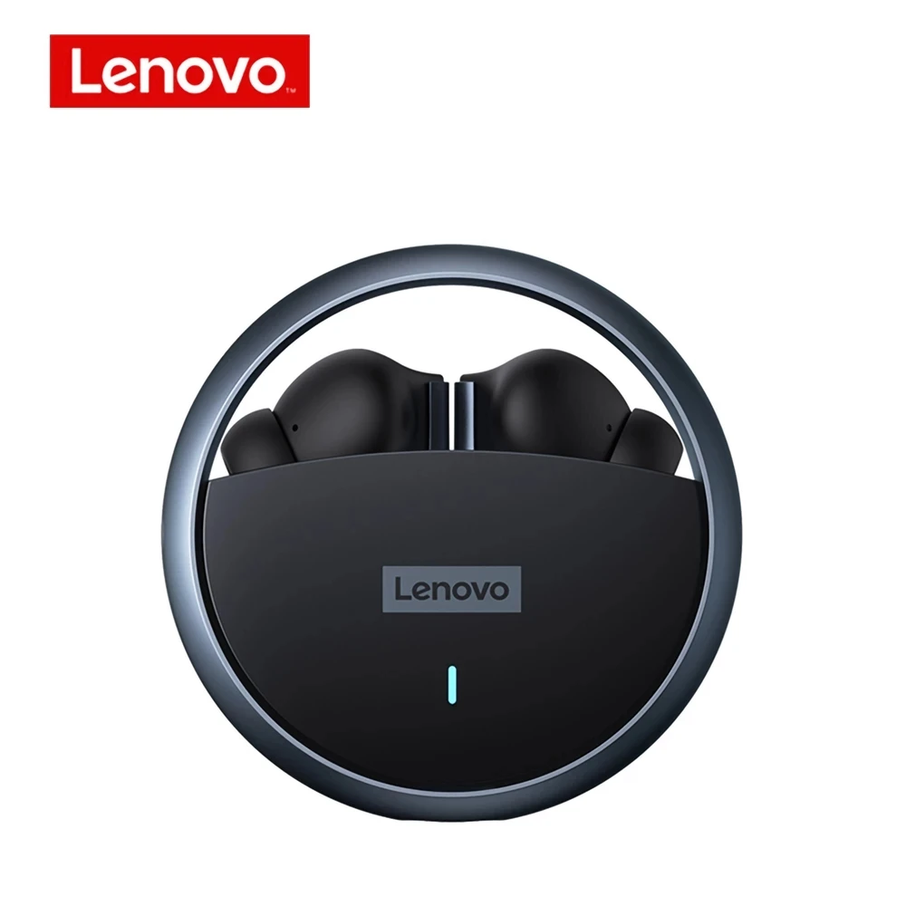 

Lenovo LP60 Bluetooth Headphones TWS Wireless Gaming Earphones Rotatable Metal Cavity Ring Headset HiFi Stereo Sound Low Latency