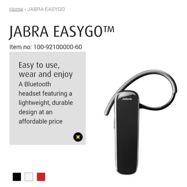 Jabra Bluetooth Easygo