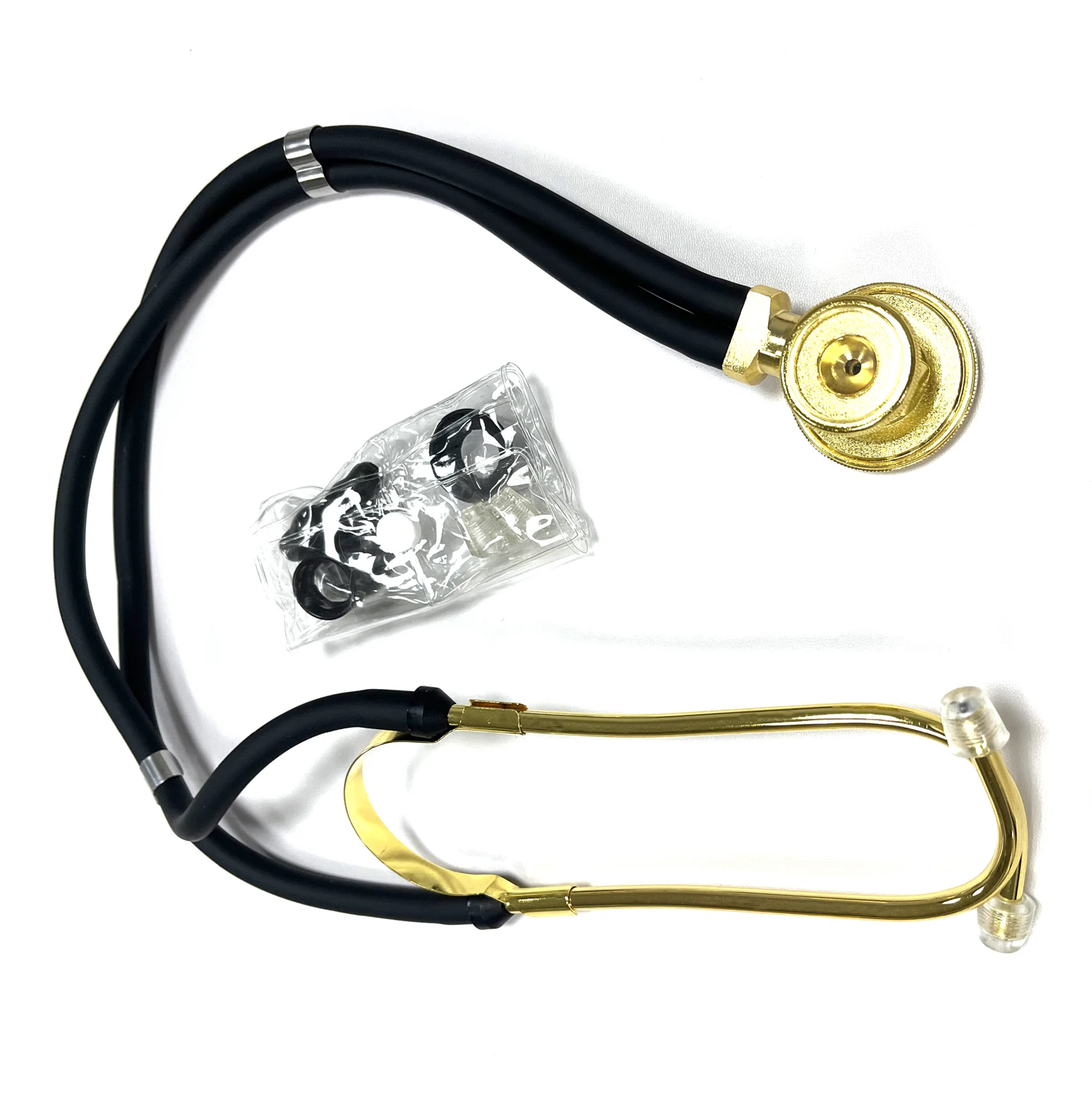 Medical Sprague Rappaport Type Professional Doctor Neonatal Adult Nurse Cardiology 24K Golden Plated Dual Head Gilt Stethoscope