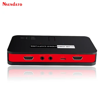 Ezcap 284 HDMI 게임 비디오 캡처 1080P HDMI AV/Ypbpr 비디오 캡처 카드 레코더 상자 Xbox360/One PS4 용 USB 디스크 SD 카드