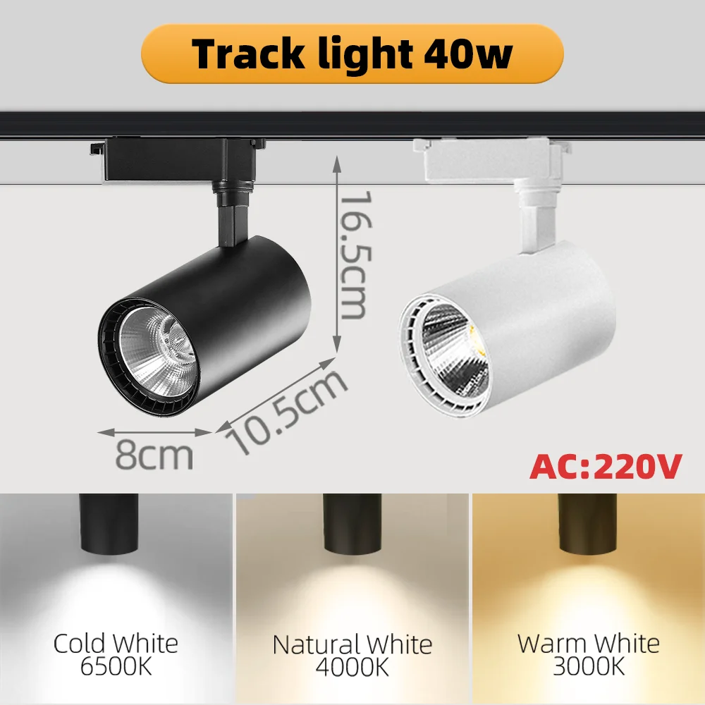 Enhanced LED Track Lighting Fixture for Living Room, Store, or Kitchen Ceiling