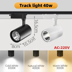 Enhanced LED Track Lighting Fixture for Living Room, Store, or Kitchen Ceiling (Cold white)