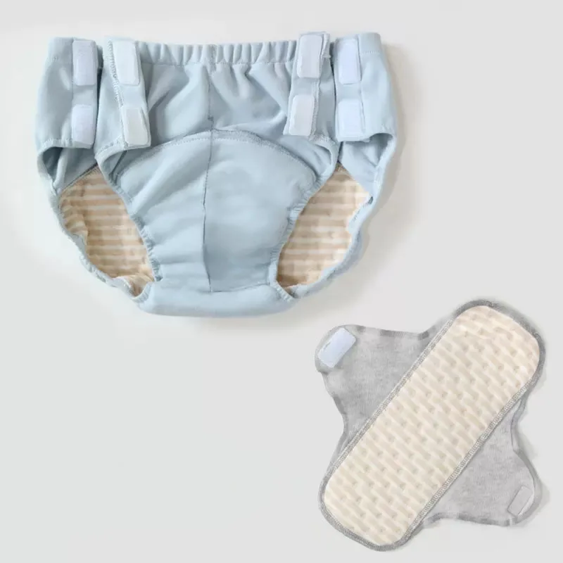 

Cotton Breathable Absorbent Underwear Diaper Adult Incontinence Nursing Leak Proof Shorts for Adult Elderly Men Women