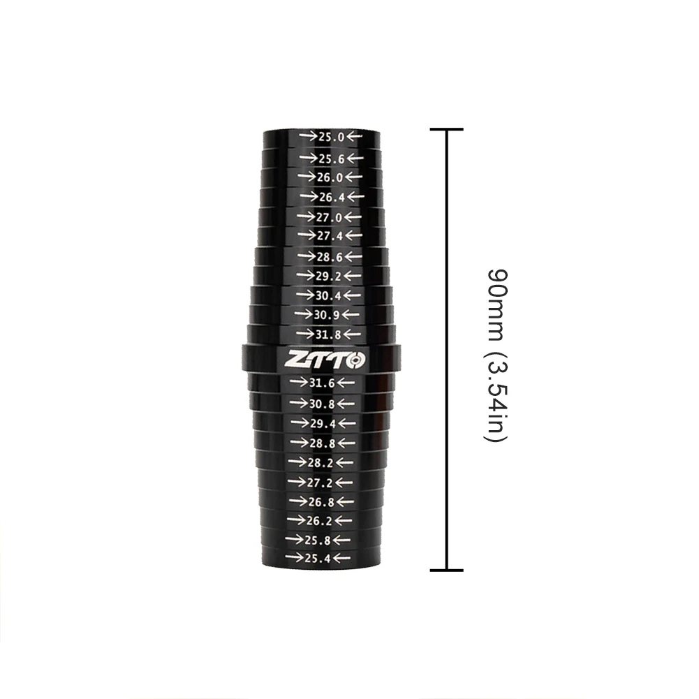 자전거 시트 튜브 시트 포스트 게이지, 25-31.8mm 사이클 시트 포스트 측정 사이징 도구, 알루미늄 합금 자전거 액세서리