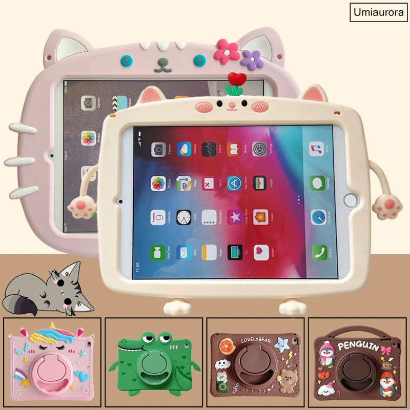 

For Samsung Tab A9 Plus 11 inch SM-X210 SM-X110 A A7 A8 SM-X200 S6 Lite T220 T290 T500 P610 Kids Cartoon Stand Tablet Case Funda