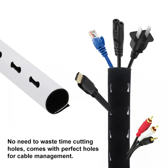 Cable Management Sleeve Flexible Neoprene Wrap Wire Cord Hider Cover  Organizer Multihole Wire Hider For TV