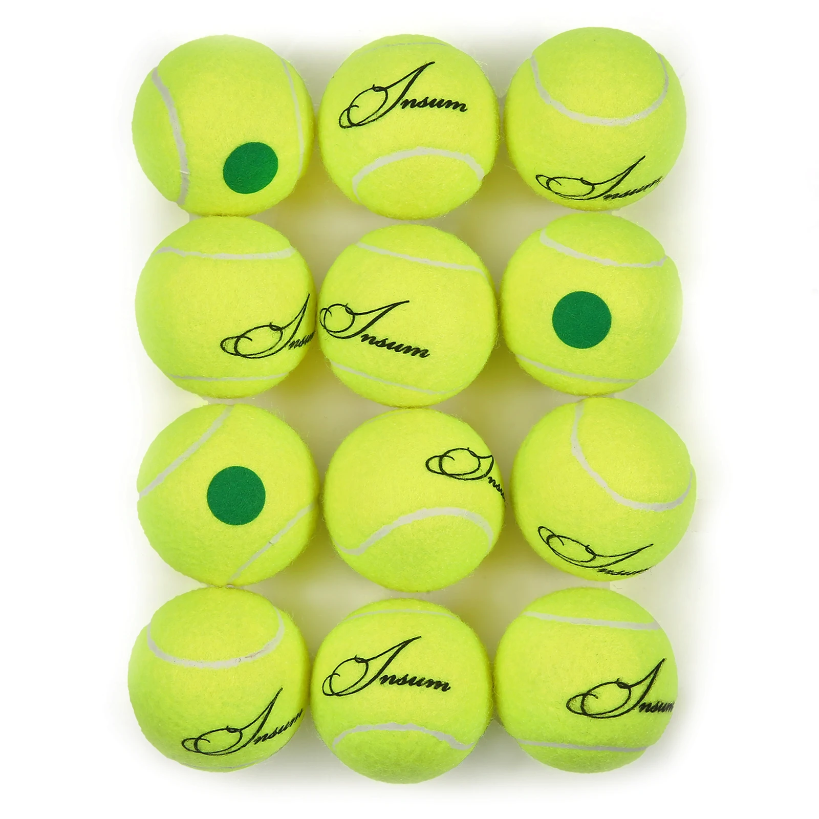 Tennis Balls Green Dot Tennis Balls-25% Low Compression Stage Ball for Beginners Kids Training Practising Playing Balls