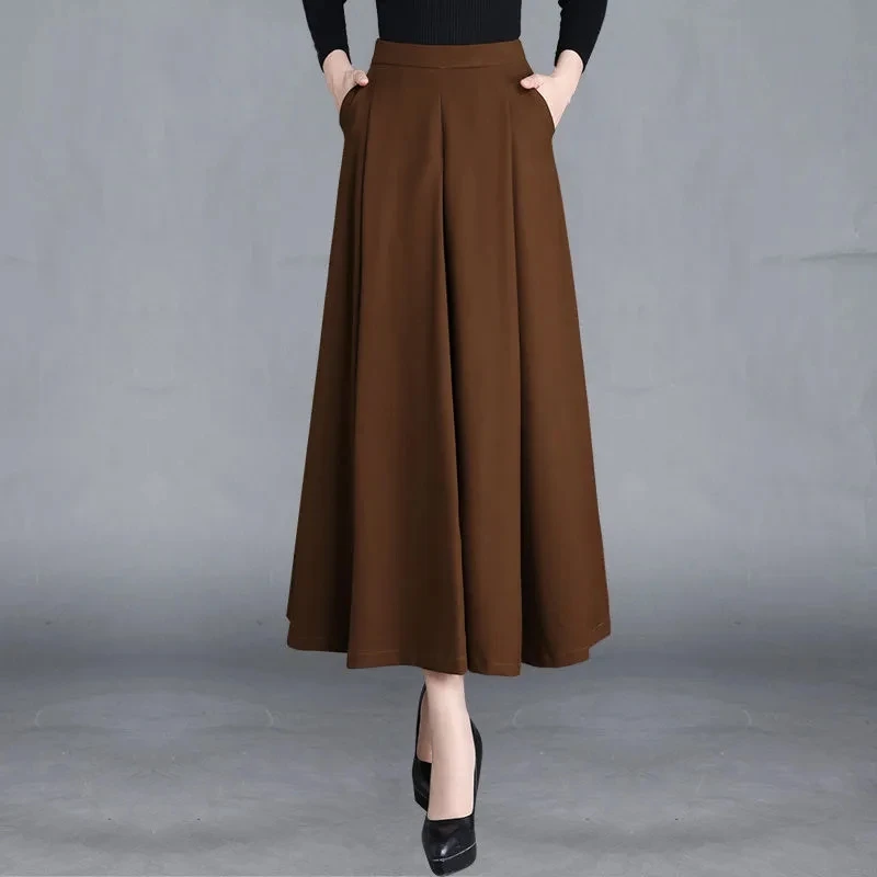 Korean High-Waist Wide-Leg Paperbag Trousers